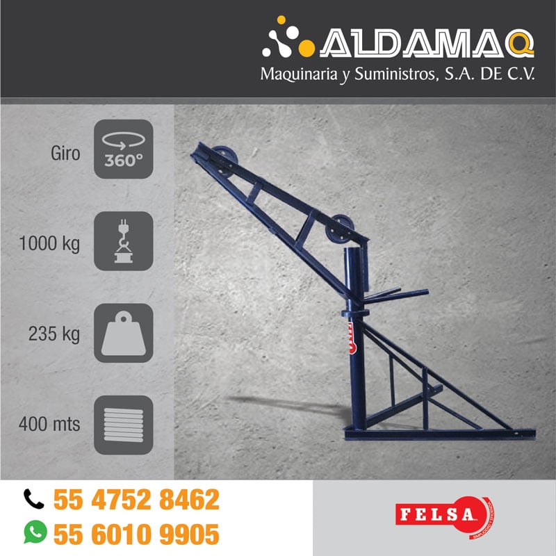 Pluma FELSA Giratoria para 1 Tonelada