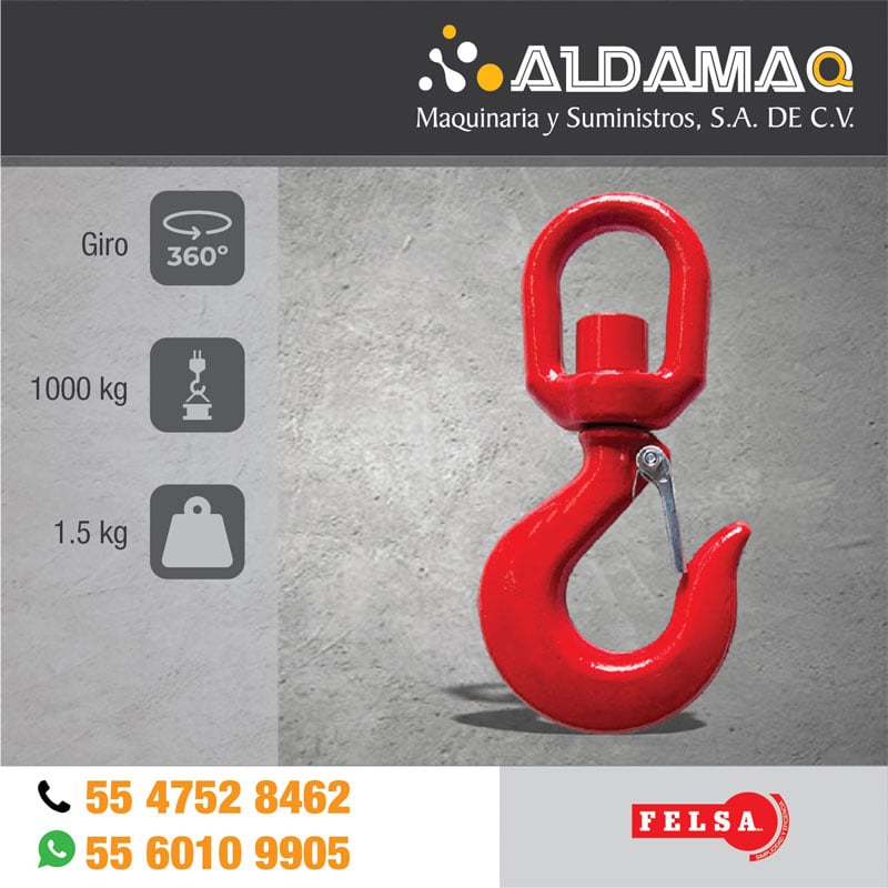 Gancho Giratorio FELSA Forjado para 1 Tonelada
