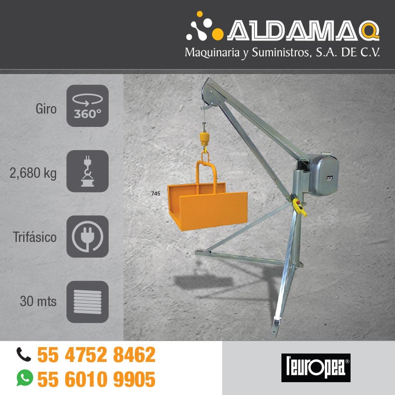 Polipasto L’europea 700 kg Trifásico