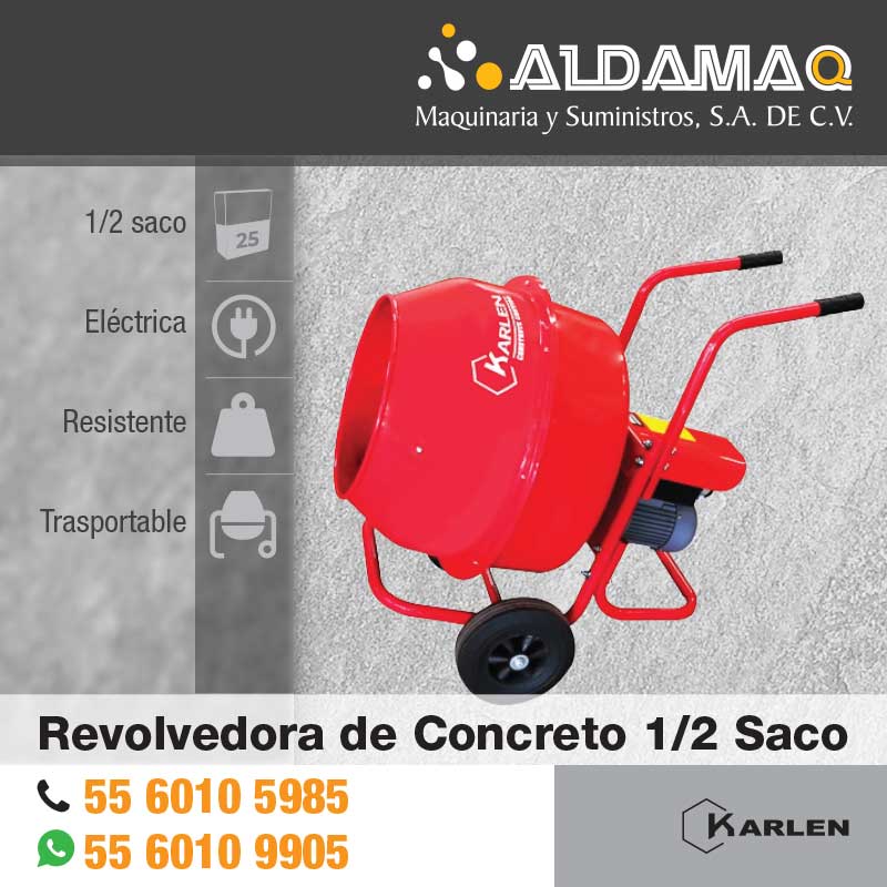 Revolvedoras Concreto Karlen Medio Saco Eléctrica