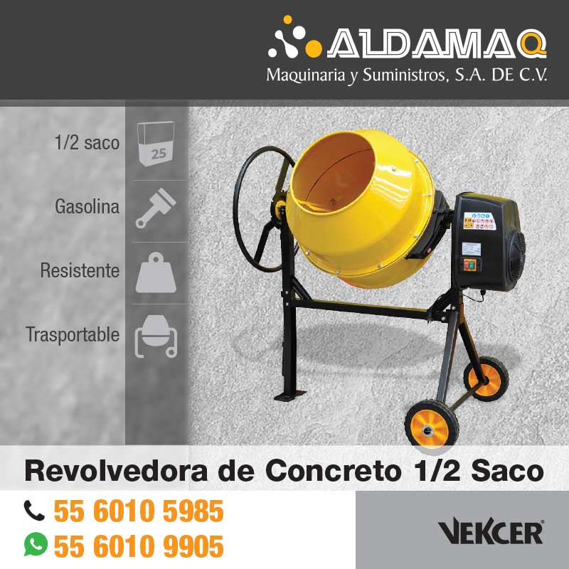 Revolvedoras Concreto Vekcer Medio Saco Gasolina 